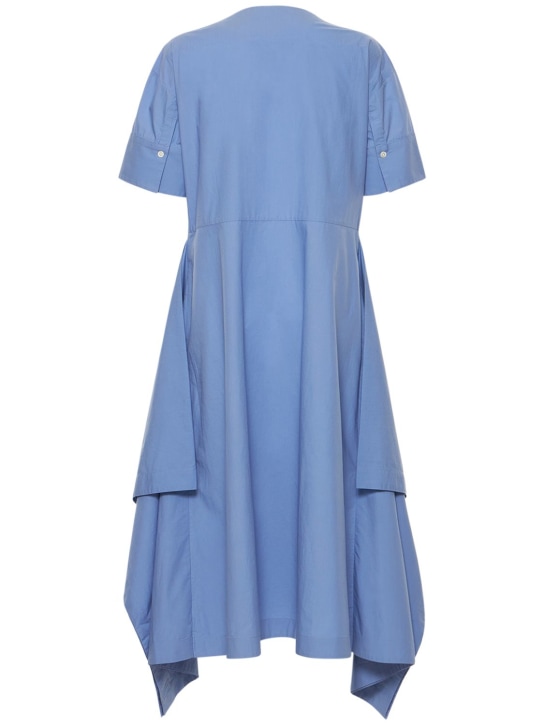 Deveaux: Vestido midi ancho Octavia de popelina de algodón - Azul - women_1 | Luisa Via Roma