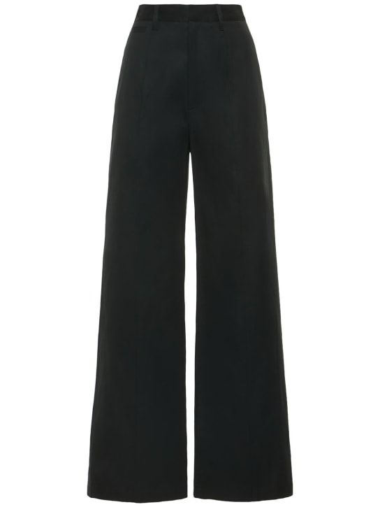 Lizzy cotton twill wide leg pants - Deveaux - Women | Luisaviaroma