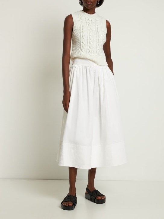 CO: Falda midi de popelina de algodón con cintura alta - women_1 | Luisa Via Roma