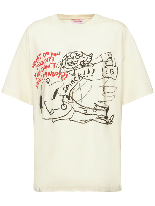 Charles Jeffrey LOVERBOY: 프린트 오가닉 코튼 티셔츠 - women_0 | Luisa Via Roma