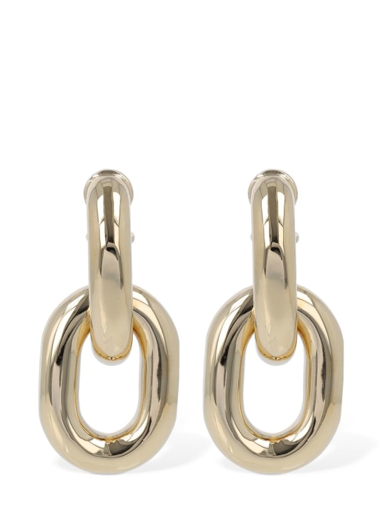 Rabanne: XL Chunky hoop earrings - Altın Rengi - women_0 | Luisa Via Roma