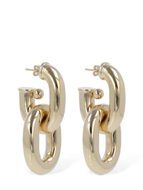 Rabanne: XL Chunky hoop earrings - Gold - women_1 | Luisa Via Roma