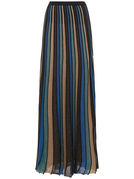 Costarellos: Mallory lurex knit maxi skirt - women_0 | Luisa Via Roma