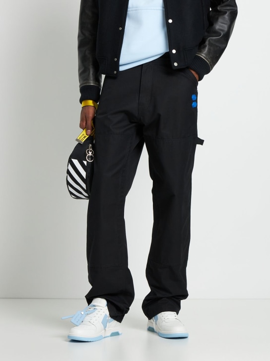 Off-White: Sneakers Out of Office in pelle - men_1 | Luisa Via Roma