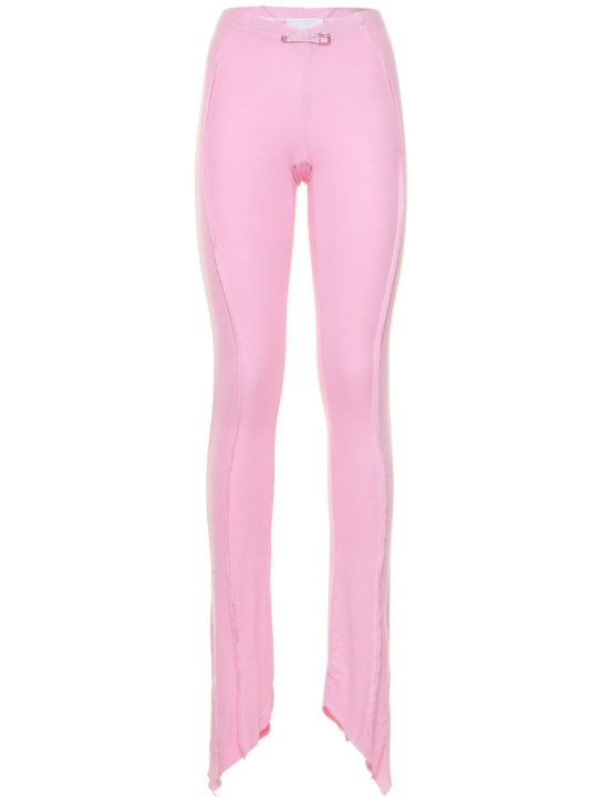 Sami Miro Vintage: Asymmetric stretch tencel pants - Pink - women_0 | Luisa Via Roma