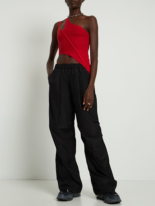 Sami Miro Vintage: 不对称单肩平纹针织背心 - 红色 - women_1 | Luisa Via Roma