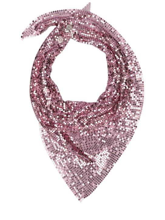 Rabanne: LVR Exclsuive Pixel scarf - Pink - women_0 | Luisa Via Roma