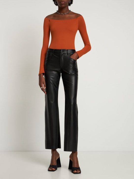 Alix Nyc: Jay faux leather pants - Black - women_1 | Luisa Via Roma