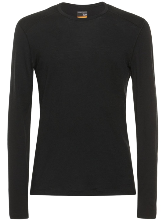 icebreaker: 200 Oasis 長袖トップ - ブラック - men_0 | Luisa Via Roma