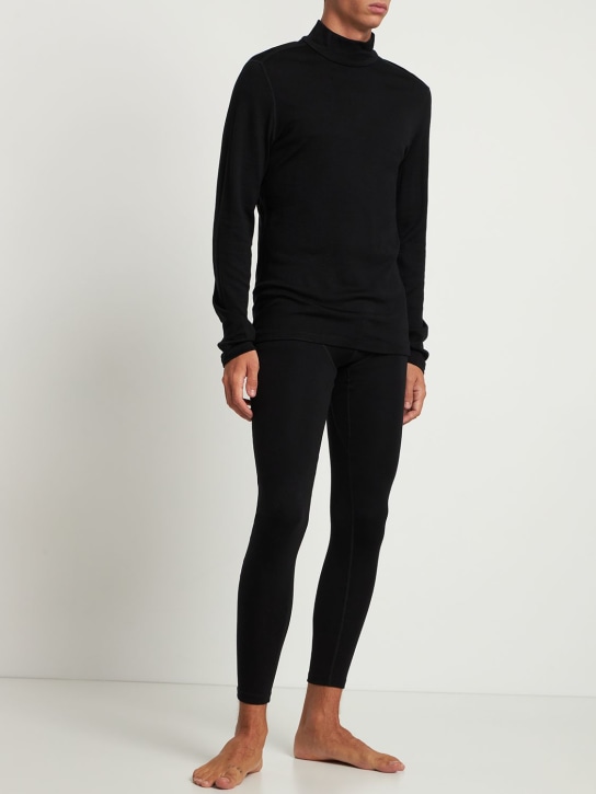 icebreaker: Wool leggings - Black - men_1 | Luisa Via Roma