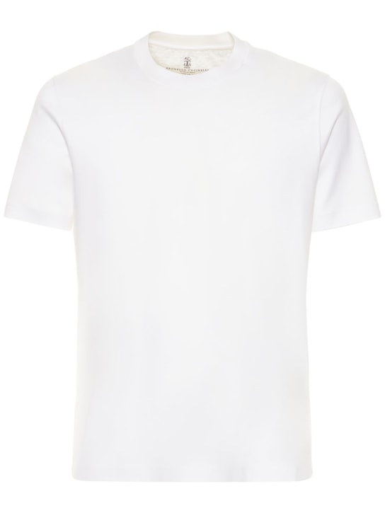 Brunello Cucinelli: Camiseta de algodón - men_0 | Luisa Via Roma
