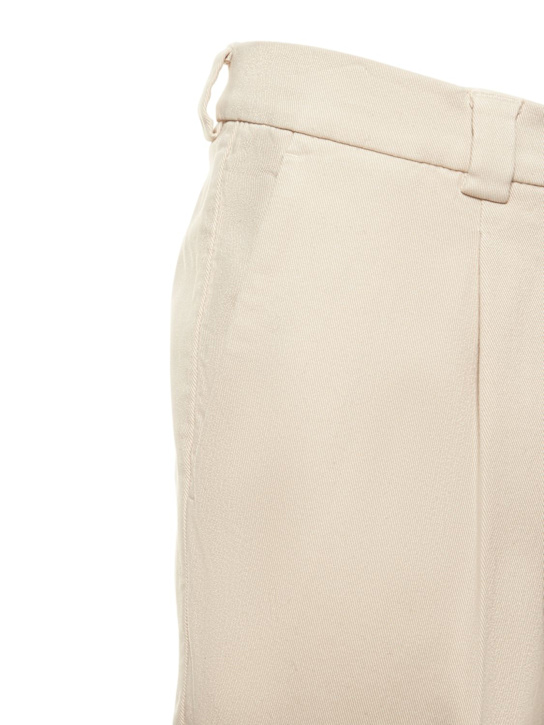Brunello Cucinelli: Dyed cotton blend pants - Beige - men_1 | Luisa Via Roma