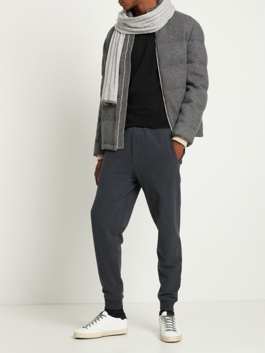 Brioni: Cashmere & silk knit crewneck sweater - men_1 | Luisa Via Roma