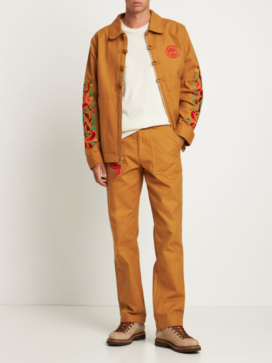 Clot X Timberland: Embroidered duck canvas chore jacket - men_1 | Luisa Via Roma