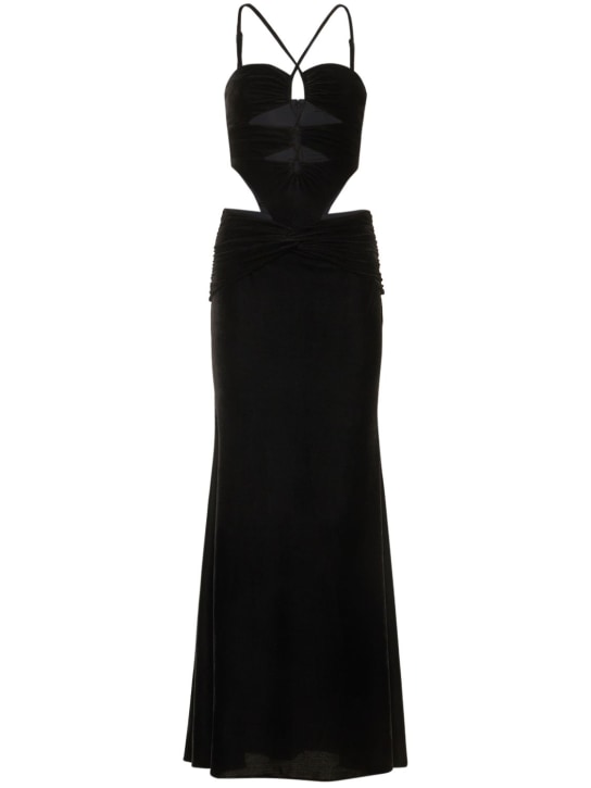 Patbo: Vestito in velluto - Nero - women_0 | Luisa Via Roma