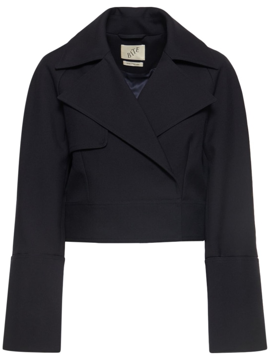 Bite Studios: Indoor wool jacket - Blue - women_0 | Luisa Via Roma