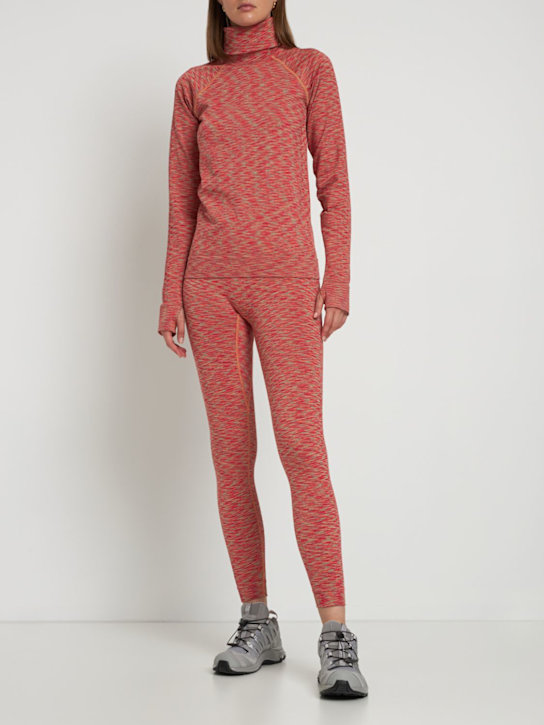 Sweaty Betty: Spacedye ハイウエストベースレイヤーレギンス - ピンク/マルチカラー - women_1 | Luisa Via Roma