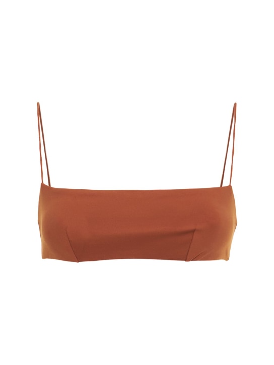Ziah: Top bikini a fascia - Marrone - women_0 | Luisa Via Roma