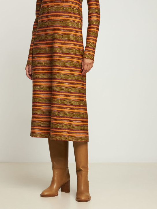 Gabriela Hearst: 75mm hohe Stiefel aus Leder „Bocca“ - Kamelhaarfarben - women_1 | Luisa Via Roma