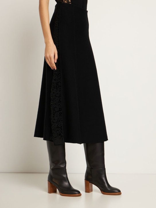 Gabriela Hearst: 75mm Bocca leather tall boots - Black - women_1 | Luisa Via Roma