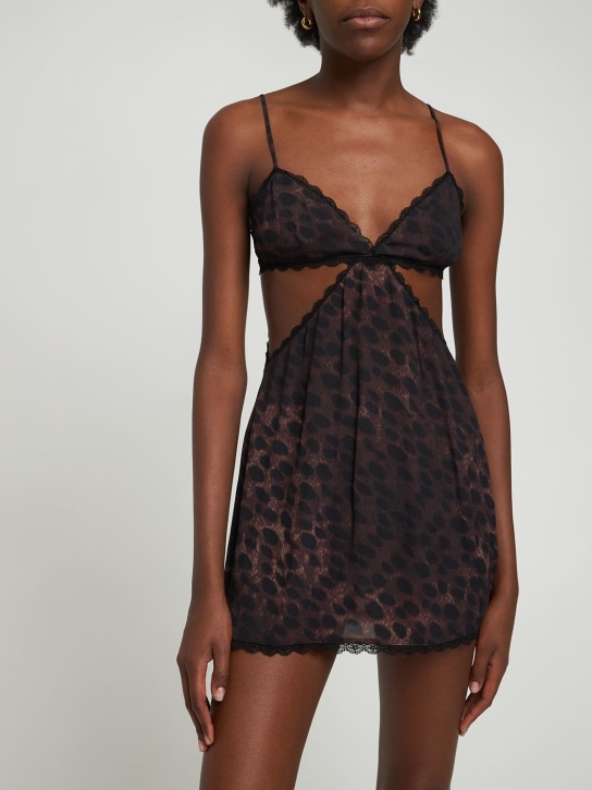 Weworewhat: LVR Exclusive cutout mini dress - Black/Brown - women_1 | Luisa Via Roma