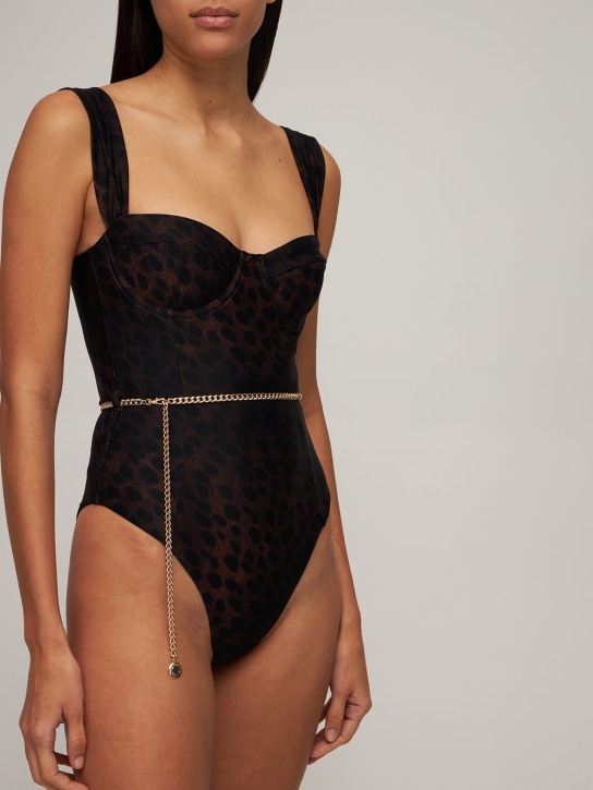 Weworewhat: Costume intero LVR Exclusive Danielle - Nero/Marrone - women_1 | Luisa Via Roma