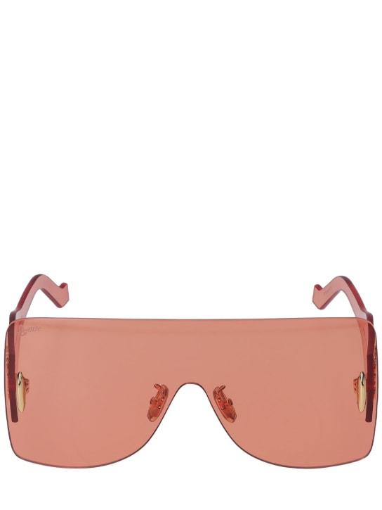 Loewe: Anagram oversize mask metal sunglasses - men_0 | Luisa Via Roma