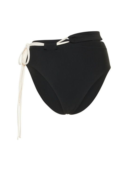 Ottolinger: Laced bikini bottoms - Black - women_0 | Luisa Via Roma