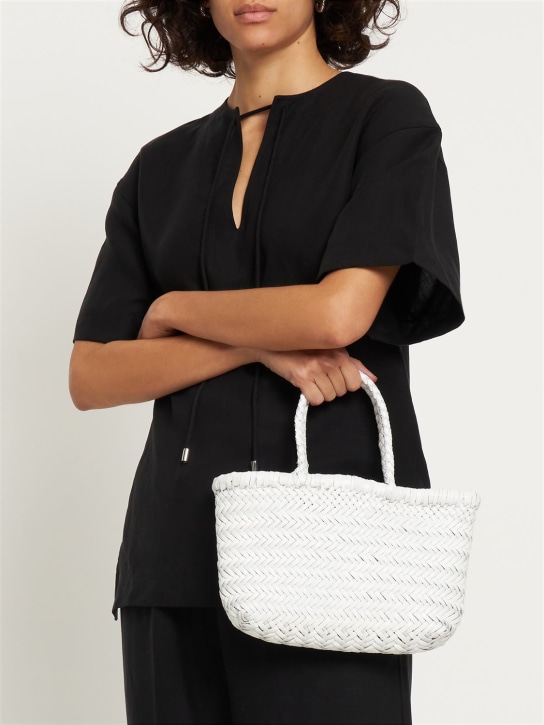 Dragon Diffusion: Mini Flat Gora leather basket bag - women_1 | Luisa Via Roma