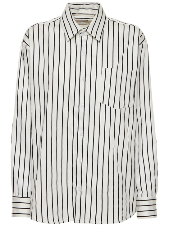 Musier Paris: Besito striped cotton poplin shirt - women_0 | Luisa Via Roma