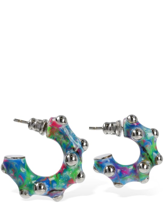 Panconesi: Hybrid hoop earrings - Multi/Silver - women_0 | Luisa Via Roma