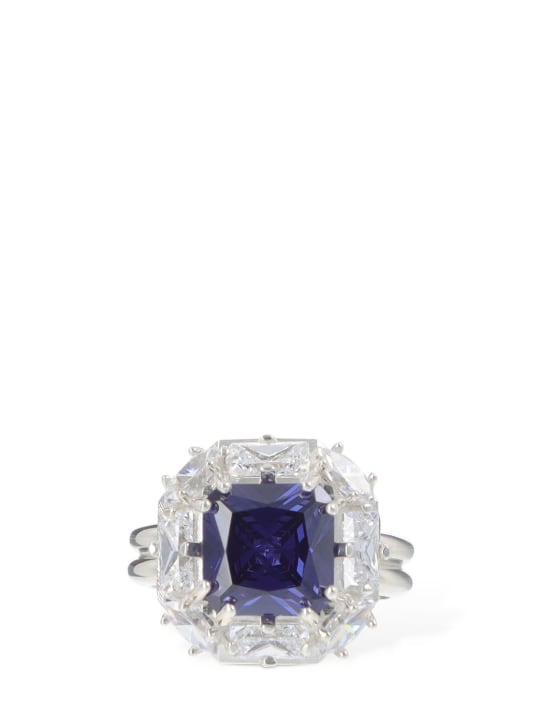 Hatton Labs: Ring „Crown“ - Kristall/Blau - men_0 | Luisa Via Roma