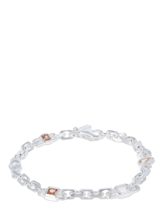 Hatton Labs: La Croisette chain bracelet - Gümüş/Renkli - men_0 | Luisa Via Roma