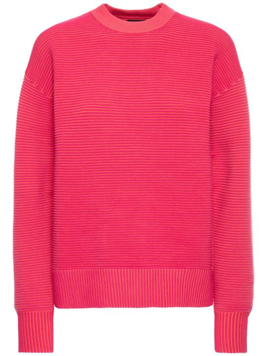 Nagnata: Sonny cotton knit sweater - Pink - women_0 | Luisa Via Roma