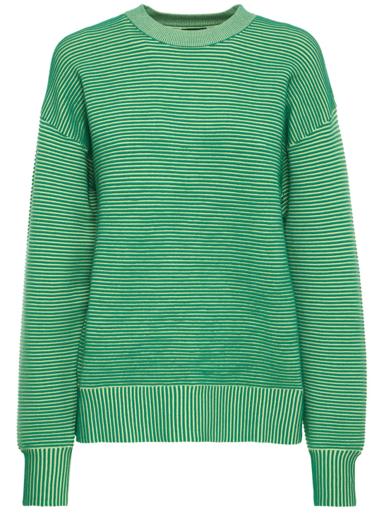 Nagnata: Sweater aus Baumwollstrick „Sonny“ - Grün - women_0 | Luisa Via Roma