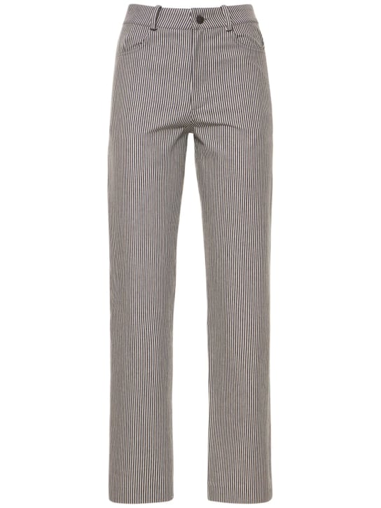 Musier Paris: Pantaloni Saria in popeline di cotone - Grigio - women_0 | Luisa Via Roma
