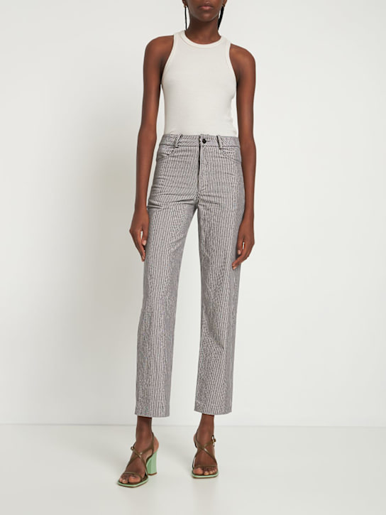 Musier Paris: Pantaloni Saria in popeline di cotone - Grigio - women_1 | Luisa Via Roma