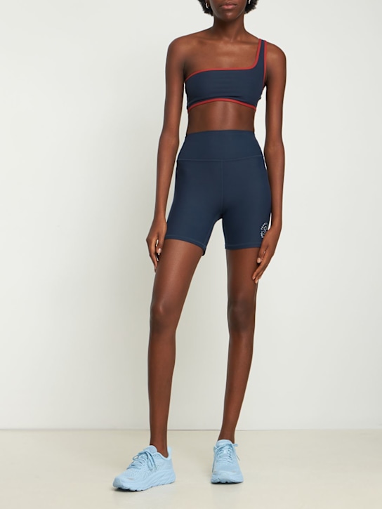 Weworewhat: Shorts biker Tennis con cintura alta - Azul Marino - women_1 | Luisa Via Roma