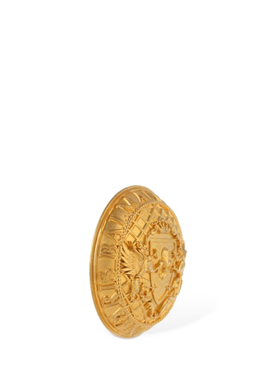 Balmain: Coin stud mono earring - Gold - women_1 | Luisa Via Roma