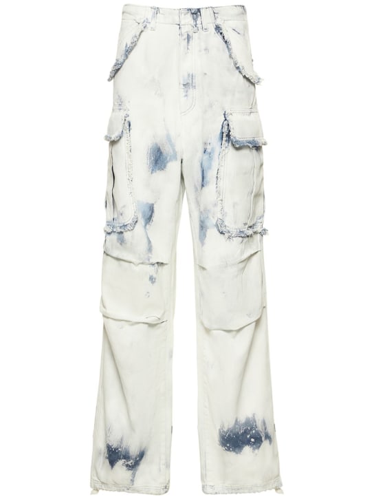 Vivi cotton denim military cargo pants - Thumbnail 1