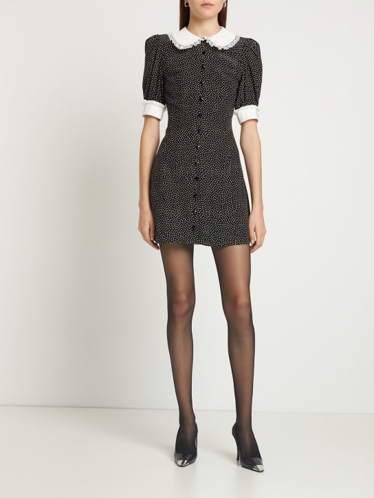 Alessandra Rich: Mini-robe en soie imprimée - women_1 | Luisa Via Roma