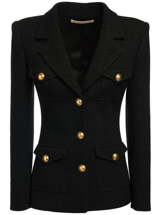 Alessandra Rich: Tweed lurex blazer - women_0 | Luisa Via Roma