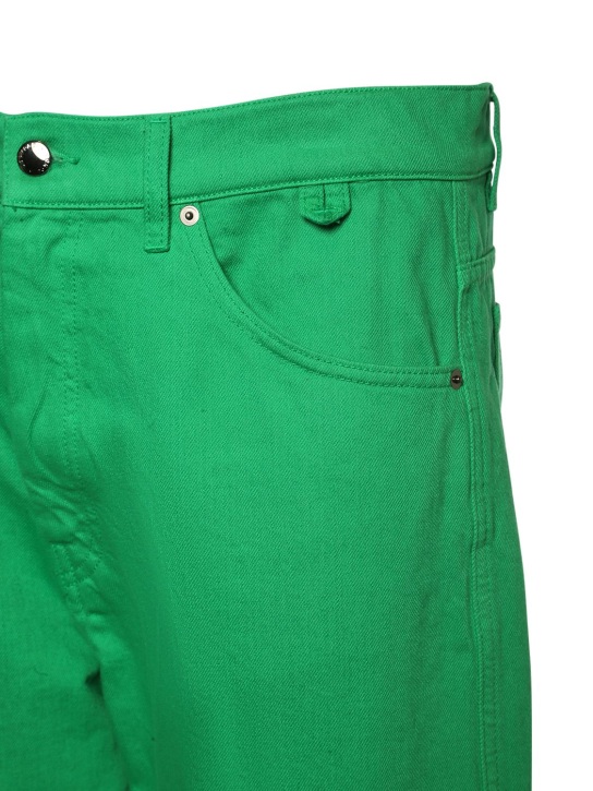 Darkpark: John dyed drill cotton carpenter pants - Acid Green - men_1 | Luisa Via Roma