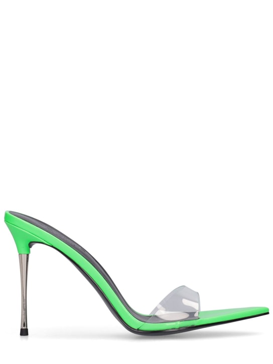 Femme La: Mules en PVC Azúcar 110 mm - Clear/Green - women_0 | Luisa Via Roma