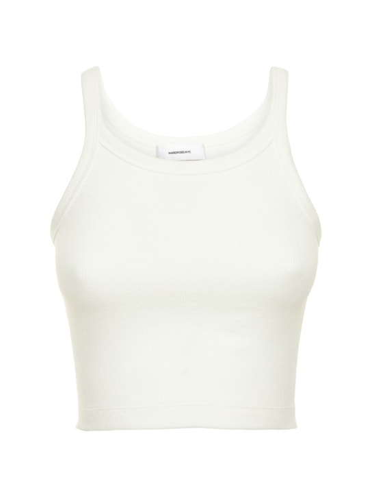 Wardrobe.nyc: HB stretch cotton ribbed tank top - women_0 | Luisa Via Roma