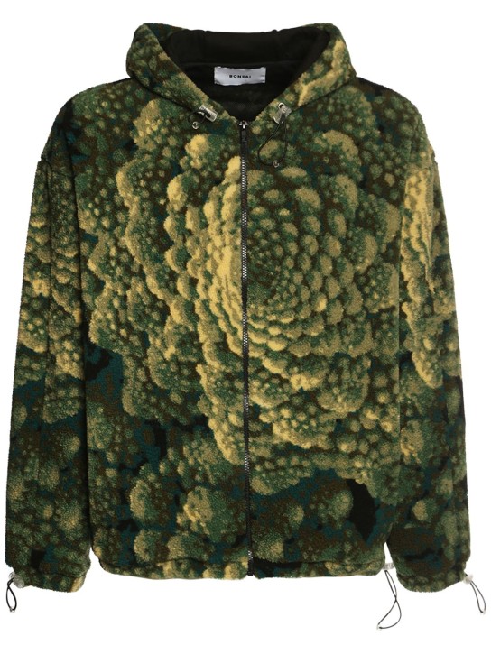 Bonsai: Cauliflower print tech zip hoodie - men_0 | Luisa Via Roma