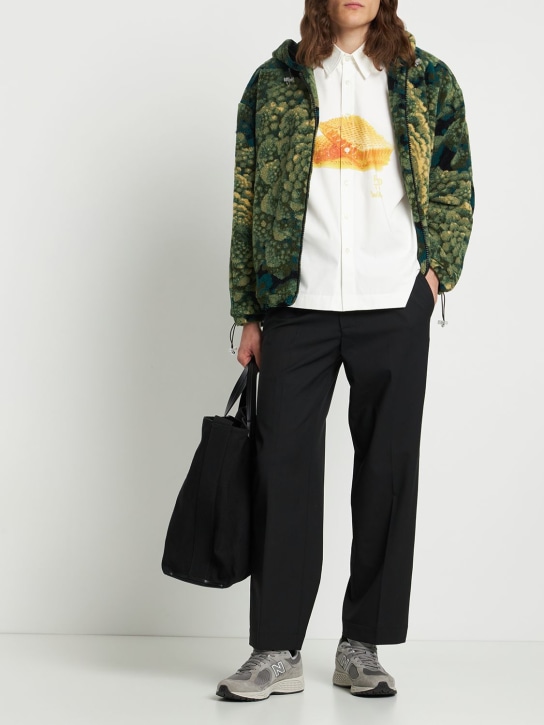 Bonsai: Cauliflower print tech zip hoodie - men_1 | Luisa Via Roma