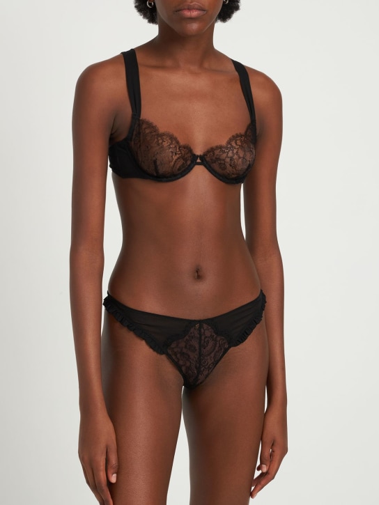 Kiki De Montparnasse: TANGA AUS SPITZE „CADEAU“ - Schwarz - women_1 | Luisa Via Roma