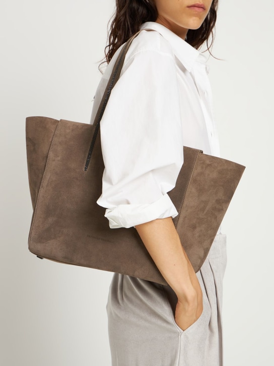 Brunello Cucinelli: Soft leather tote bag - women_1 | Luisa Via Roma