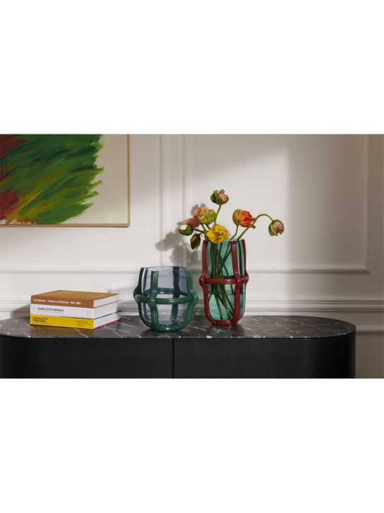 Cassina: Sestiere Murano glass vase - Blue - ecraft_1 | Luisa Via Roma